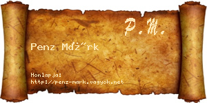 Penz Márk névjegykártya